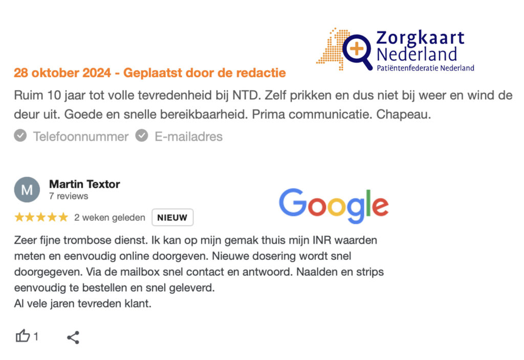 Waarderingen De Nationale Trombose Dienst