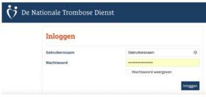 Inloggen De Nationale Trombose Dienst